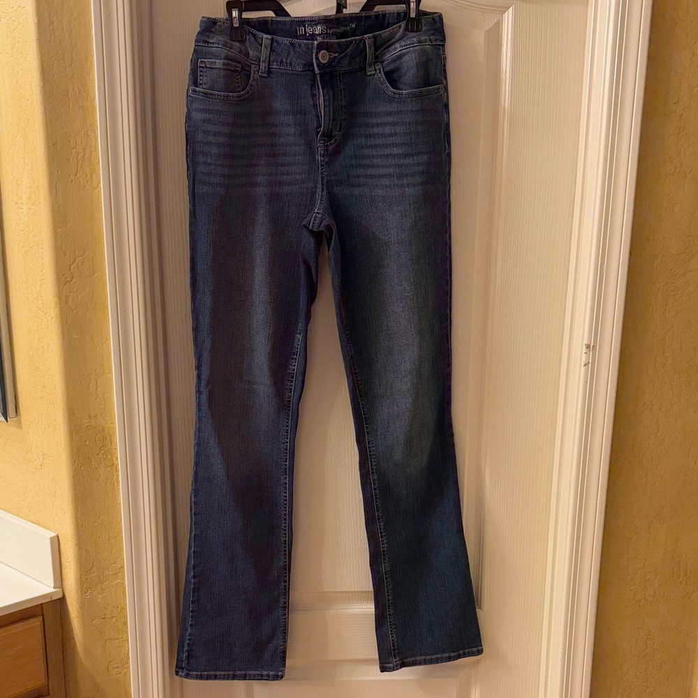 Maurices Dark Blue Boot Cut Jeans X Long